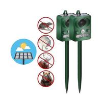 Outdoor Solar Ultrasonic Animal Repeller with Motion Sensor And Flash To Scare Away Rabbits, Squirrels, Foxes, Birds, Skunks, Etc.