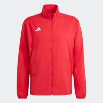 ADIDAS PERFORMANCE Sportinė striukė 'Adizero Essentials Running' ugnies raudona / balta