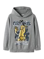 NAME IT Megztinis be užsegimo 'NKMFox Fortnite' tamsiai mėlyna / geltona / margai pilka / balta