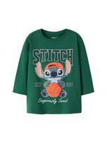 NAME IT Marškinėliai 'NMMAMDRES STITCH' safyro / tamsiai mėlyna / tamsiai žalia / šviesiai oranžinė