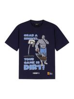 AND1 Marškinėliai 'Grab A Shovel' tamsiai mėlyna / azuro spalva / pilka