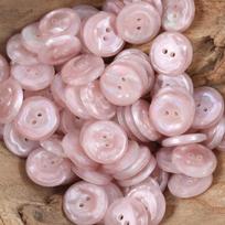 Resin Buttons, 24L (15mm) - Set of 10 for Sewing and Crafting One Size rožinė