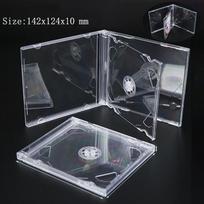 Plastic Dvd Case Portable Cd Storage Box Cd Package Case Durable Dvd Box Thickened Cd Dvd Disc Box gray