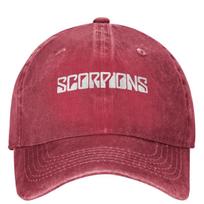 Black Rock Scorpions Rock Band Baseball Cap Casual Couple Women Trucker Hat Sunshade Kpop Rock Baseball Caps Gift as picture pink