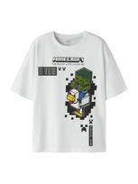 NAME IT Marškinėliai 'NKMJUN MINECRAFT' geltona / tamsiai žalia / juoda / balta