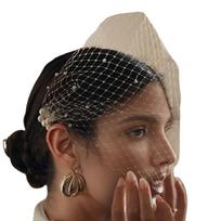 Bridal Veil Bachelorette Party Decorations Bride To Be Gift Bridal Shower Wedding White Veil Mysterious Face Veil Clip 1 balta