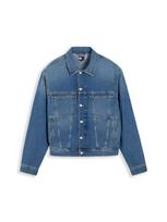 Tommy Jeans Demisezoninė striukė tamsiai (džinso) mėlyna / raudona / balta