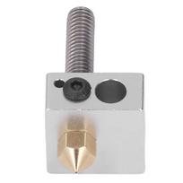 5 Set 3D Printer Hotend Brass Nozzle Throat Tube Heater Block Extruder Parts for Anet A8 A2 white