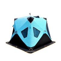 Thicken 4 Layer Ice Fishing Tent Winter Fishing Shelter Cold Weather Camping Tent for 2 People blue