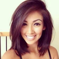 Fashion Women Bob Wig Short Straight Black Hair Natural Black Human Hair brown
