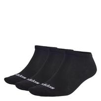 ADIDAS PERFORMANCE Sportinės kojinės 'Thin Linear Low-Cut 3 Pairs' juoda / balta