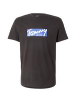 Tommy Jeans Marškinėliai mėlyna / rožių spalva / juoda / balta