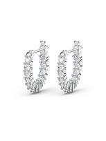 Swarovski Auskarai 'Matrix' sidabrinė / skaidri spalva