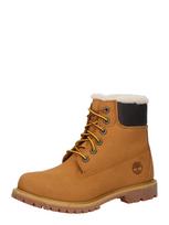 TIMBERLAND Suvarstomieji kulkšnis dengiantys batai karamelės / juoda