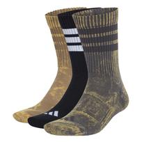 ADIDAS PERFORMANCE Sportinės kojinės 'Stonewash Crew 3 Pairs' tamsiai pilka / rusvai žalia / juoda / balta