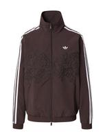 ADIDAS ORIGINALS Demisezoninė striukė 'FIREBIRD' šokolado spalva / juoda / balta