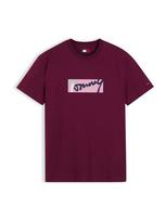 Tommy Jeans Marškinėliai tamsiai mėlyna / gervuogių spalva / rožių spalva