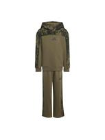 ADIDAS SPORTSWEAR Treniruočių kostiumas 'Seasonal Essentials Hooded Fleece Jogger Set Little' rusvai žalia / alyvuogių spalva / tamsiai žalia