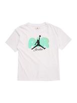 Jordan Marškinėliai 'MJ AIR BUBBLE' žaliosios citrinos spalva / juoda / balta