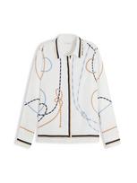 TOMMY HILFIGER Palaidinė tamsiai mėlyna / abrikosų spalva / balta