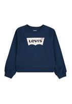 Levi's Kids Megztinis be užsegimo tamsiai mėlyna / šviesiai mėlyna / rožių spalva / balta