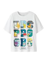 NAME IT Marškinėliai 'NKMJulio Pokemon' azuro spalva / geltona / benzino spalva / balta