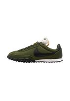 Nike Sportswear Sportbačiai be auliuko 'Waffle Racer' tamsiai žalia / juoda / balta