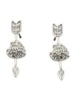 Swarovski Auskarai rožinė / sidabrinė / skaidri spalva
