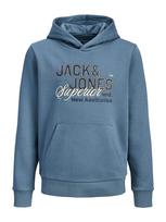 JACK & JONES MINI Megztinis be užsegimo tamsiai mėlyna / tamsiai mėlyna / balta