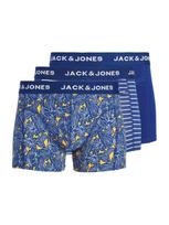 JACK & JONES Boxer trumpikės 'JACKEVIN' tamsiai mėlyna / aukso geltonumo spalva / balta