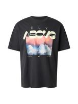 Nike Sportswear Marškinėliai 'FLY ABOVE' dangaus žydra / pastelinė geltona / rožių spalva / juoda