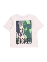 NAME IT Marškinėliai 'NKFNORA WICKED' žaliosios citrinos spalva / pudros spalva / juoda / balta
