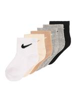 Nike Sportswear Kojinės 'Swoosh' kupranugario / gelsvai pilka spalva / margai pilka / juoda / balta