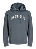 JACK & JONES Megztinis be užsegimo 'JJEDENVER' bazalto pilka / balta