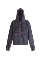 Ed Hardy Džemperis tamsiai pilka / žalia / tamsiai raudona / juoda