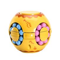3D cilindro stebuklingas pupelių dėlionės kubas Sukamas slankiojantis giroskopas Fidget žaislas suktukas kamuoliukas nuo streso pirštų galiukams IQ žaidimai vaikui suaugusiam pink