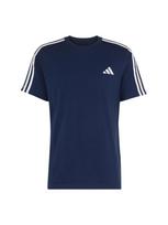 ADIDAS SPORTSWEAR Marškinėliai 'Essentials 3-Stripes Single Jersey Left Chest Branded' mėlyna / balta
