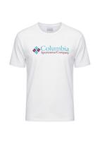 COLUMBIA Sportiniai marškinėliai 'CSC™' šviesiai mėlyna / uogų spalva / balta