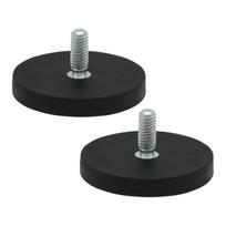 For LED Work Light Bar Holder Bolt Mini Size Magnetic Base Mount Bracket Clamp SUV Offroad 2PCS 43mm M6 black