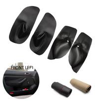 For VW Golf 4 MK4 Jetta 1998 - 2005 Manual Control Window 4pcs Car Door Handle Armrest Panel Microfiber Leather Cover 4x Beige black