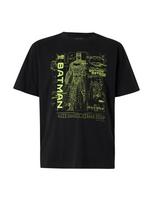 GAP Marškinėliai 'WB BATMAN' žaliosios citrinos spalva / juoda