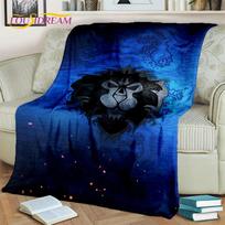 3D World of Warcraft Žaidimo WOW Lich King DH Antklodė, Minkšta pledinė antklodė Namams Miegamajam Lovai Sofai Iškylai Kelionei Biurui Dangalas Vaikams 75x90cm black