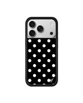 Fashion Red Polka Dot 3D Wildflower Phone Case For iPhone 17 Pro 16 15 14 Pro Max Back Cover with Chain Cute Protective Cases iPhone 13 white