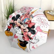 Mickey ir draugų tematikos kelioninis skėtis-8 šonkauliai, automatinis atidarymas ir uždarymas, nešiojamas sulankstomas dizainas, kompaktiškas ir stilingas skėtis black