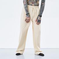 Vyriškos didelių dydžių 9XL medvilnės ir lino kelnės kiniško stiliaus vasarinės plonos laisvos tiesaus kirpimo kasdienės kelnės su elastiniu juosmeniu 6XL abrikosas