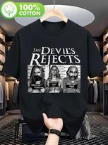 Portraits of Characters in The Horror Movie 'Son of The Devil' T-shirt Showcasing Classic Characters Bubee, Baby Dole, and Sp... S įvairiaspalvis