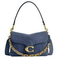 COACH ChainTabby 26 Signature Hardware Suede and Cowhide Shoulder Handbag Medium Women's Denim auksas