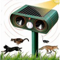 2025 Solar Ultrasonic Cat Repeller Outdoor Cat Repellent Adjustable Sensitivity and Frequency Ultrasonic Cat Repellent for Repelling Pests Garden Prot