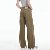 JEEP Women's Loose Wide-Leg Cotton Denim Jeans M brown