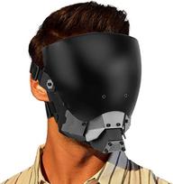 Cyber punk Commander Cosplay led Mask,DIY Detachable Punk Mask,Perfect for Halloween,Parties,Masquerade,and Music Festivals black